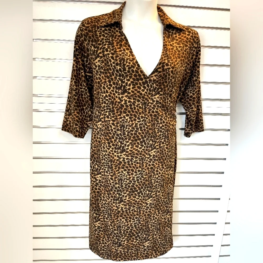 SOFT by AVENUE Y2k Cheetah, Wrinkle free Dress Sz 18/20